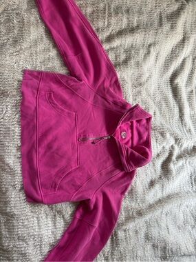 Lululemon sonic pink half zip scuba
